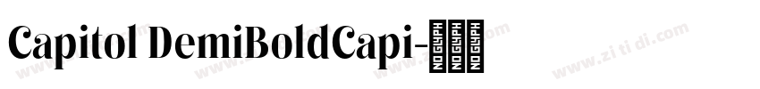 Capitol DemiBoldCapi字体转换